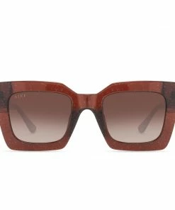 Wanderlust By Abby Diff Dani Chestnut Sunglasses NEW