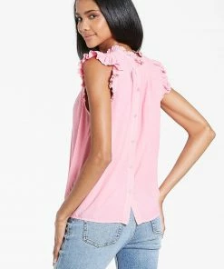 Wanderlust By Abby NEW Clarin Button Back Top