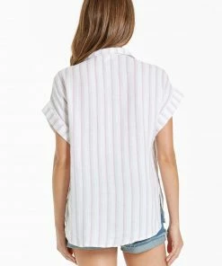 Wanderlust By Abby Cali Tie Front Shirt NEW