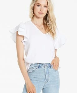 Wanderlust By Abby Hana Petal Sleeve Top NEW