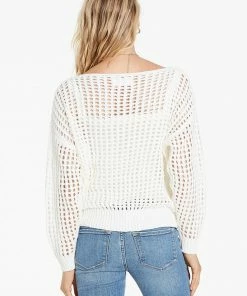 Wanderlust By Abby Wanda Eyelet Sweater NEW