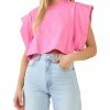 Wanderlust By Abby Drop Shoulder Cropped Top NEW