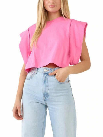 Wanderlust By Abby Drop Shoulder Cropped Top NEW 3 Wanderlust By Abby Drop Shoulder Cropped Top NEW