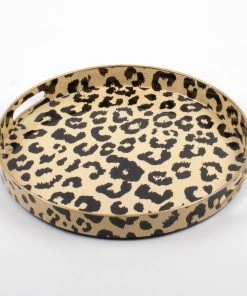 Wanderlust By Abby Round Leopard Tray