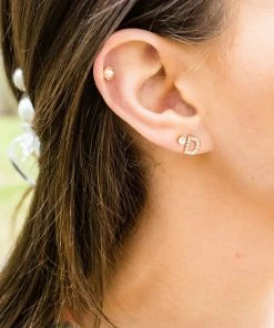 Wanderlust By Abby Personalized Pennant Earring Set