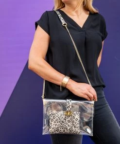 Wanderlust By Abby NEW The Liz- Leopard Clear Purse