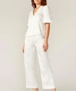 Wanderlust By Abby Jacquard Loungewear Top NEW