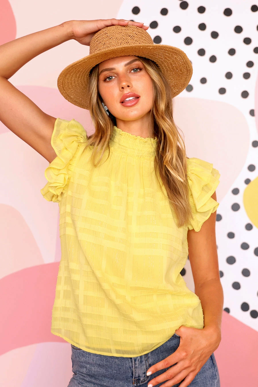 Wanderlust By Abby Gracie Smocked Neck Burnout Chiffon Blouse NEW 4 Wanderlust By Abby Gracie Smocked Neck Burnout Chiffon Blouse NEW