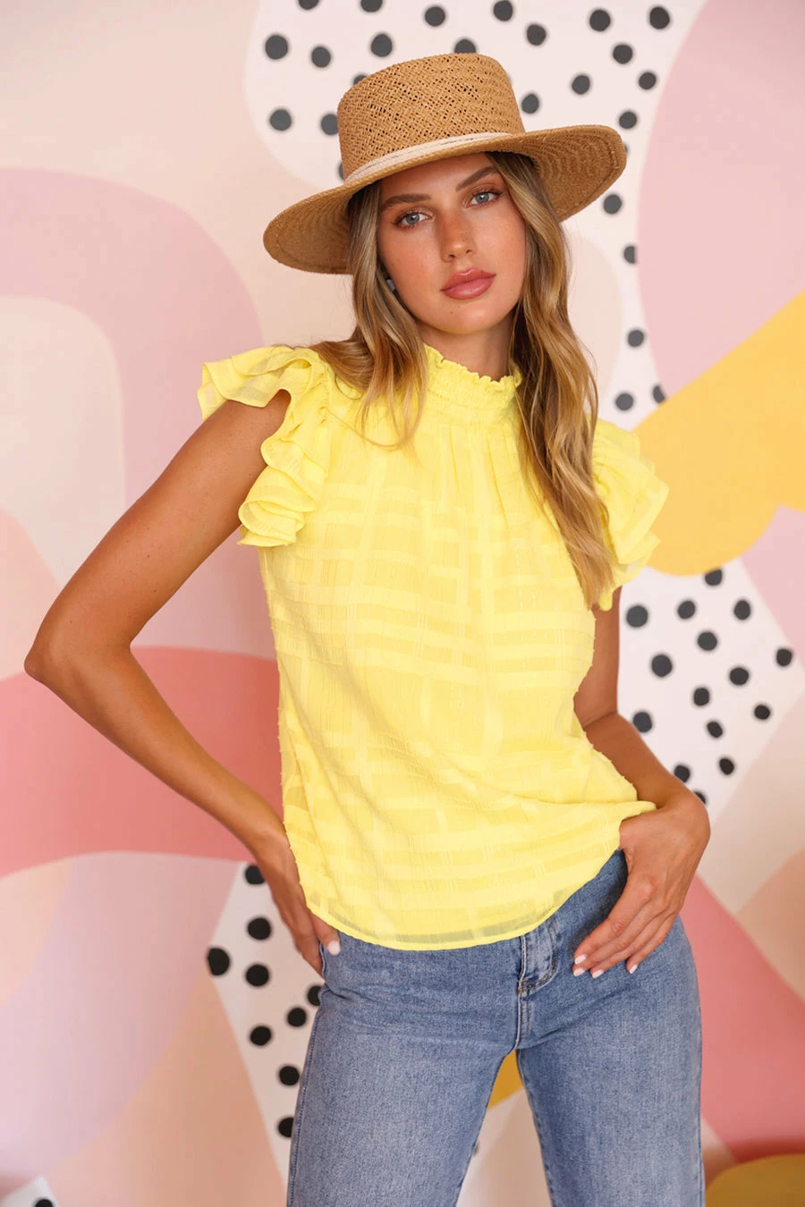 Wanderlust By Abby Gracie Smocked Neck Burnout Chiffon Blouse NEW 3 Wanderlust By Abby Gracie Smocked Neck Burnout Chiffon Blouse NEW