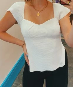 Wanderlust By Abby Square Neckline Sweater Top