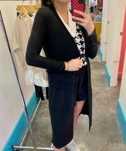 Wanderlust By Abby Black Long Cardigan NEW