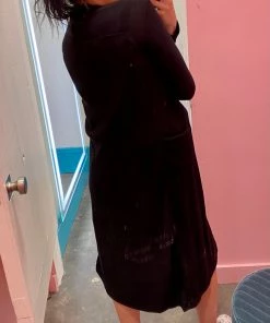 Wanderlust By Abby Black Long Cardigan NEW