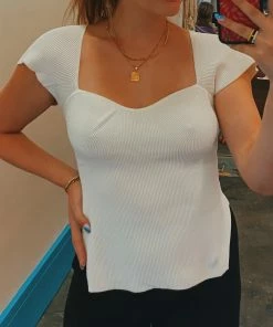 Wanderlust By Abby Square Neckline Sweater Top