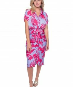 Wanderlust By Abby NEW Multi Color Colar Front Tie Dress