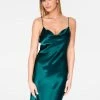 Wanderlust By Abby Cowl Neck Satin Slip Dress CLOTHING