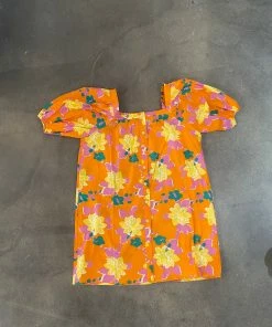 Wanderlust By Abby Orange Floral Dress NEW