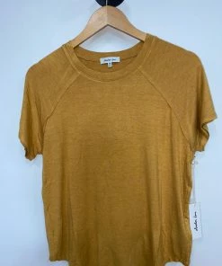 Wanderlust By Abby Basic Mustard Yellow Tee