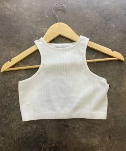 Wanderlust By Abby Ribbed Halter Crop Top