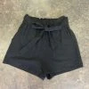 Wanderlust By Abby Woven Cotton Black Shorts NEW
