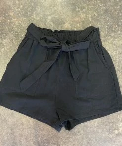 Wanderlust By Abby Woven Cotton Black Shorts NEW