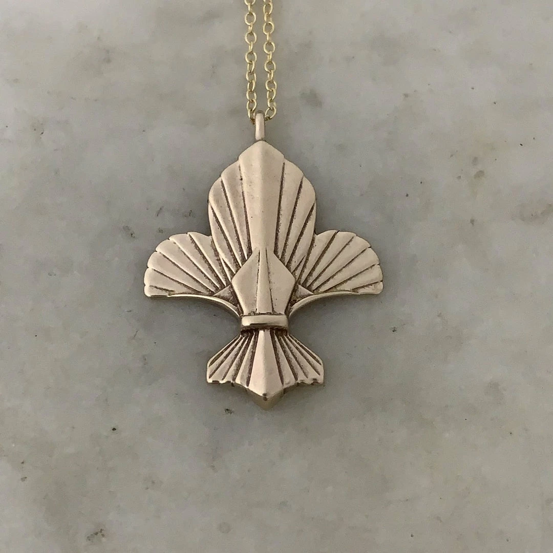 Mimosa Handcrafted Mimosa Fleur De Lis Necklace NEW 4 Mimosa Handcrafted Mimosa Fleur De Lis Necklace NEW