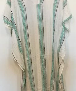 Wanderlust By Abby Seafoam Stripe Kaftan