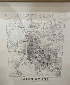 Wanderlust By Abby NEW Baton Rouge Map Art