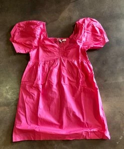 Wanderlust By Abby Puff Sleeve Babydoll Dress