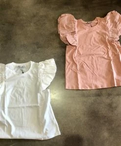 Wanderlust By Abby Short Balloon Sleeve Top NEW