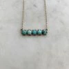 Mimosa Handcrafted 5 Row Turquoise Bar Necklace