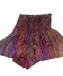 CLOTHING Queen Of Sparkles Purple Rainbow Swing Shorts