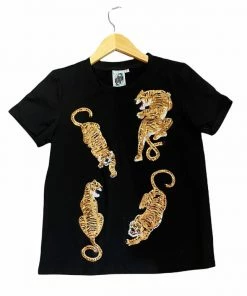 Queen Of Sparkles Black Tiger Shirt