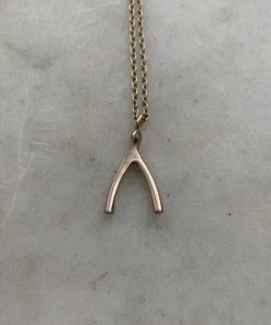Mimosa Handcrafted Wishbone Necklace NEW