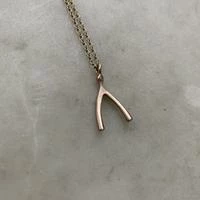 Mimosa Handcrafted Wishbone Necklace NEW