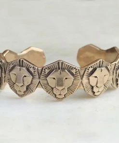 NEW Mimosa Handcrafted Lion Cuff Bracelet