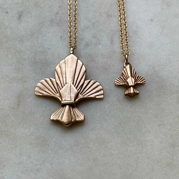 Mimosa Handcrafted Mimosa Fleur De Lis Necklace NEW 3 Mimosa Handcrafted Mimosa Fleur De Lis Necklace NEW
