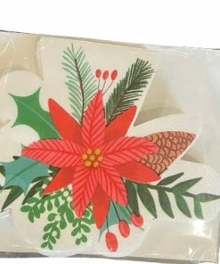 Wanderlust By Abby NEW Poinsettia Shaped Napkins