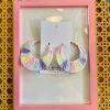 Wanderlust By Abby Colorful Straw Hoops NEW