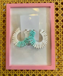 Wanderlust By Abby NEW Straw Wrapped Gold Hoops