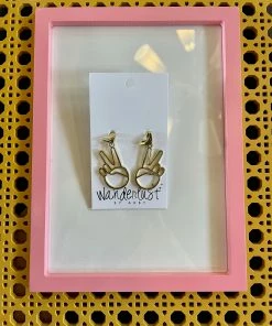 Wanderlust By Abby NEW Peace Sign Heart Earrings