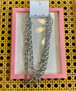 Wanderlust By Abby Silver Chain Necklace Set