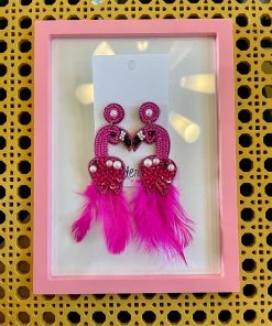 Wanderlust By Abby Flamingo Earrings NEW
