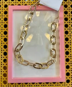 Wanderlust By Abby Textured Chain Link Necklace