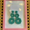 Wanderlust By Abby Beaded Octagon Earrings NEW