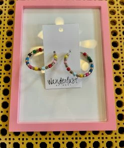 Wanderlust By Abby NEW Rainbow Bead Hoops