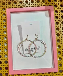 Wanderlust By Abby NEW Rainbow & Clear Hoops