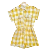 Wanderlust By Abby NEW Yellow Gingham Romper