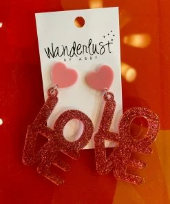 Wanderlust By Abby NEW LOVE Sparkly Statement Earrings