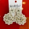 Wanderlust By Abby Cream Sequin Flower Dangles