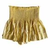 CLOTHING Queen Of Sparkles Yellow Gold Swing Shorts
